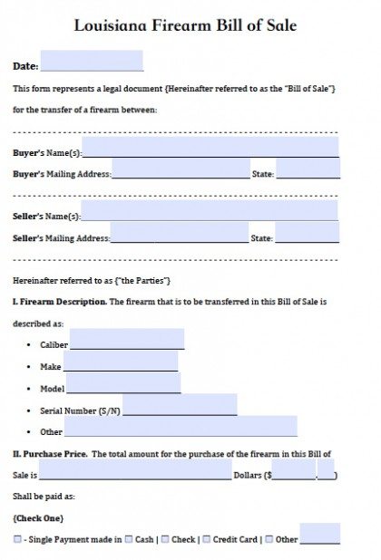 bill firearm gun georgia louisiana maine kansas dakota south california utah alaska form ga vehicle pdf hampshire nevada word notary