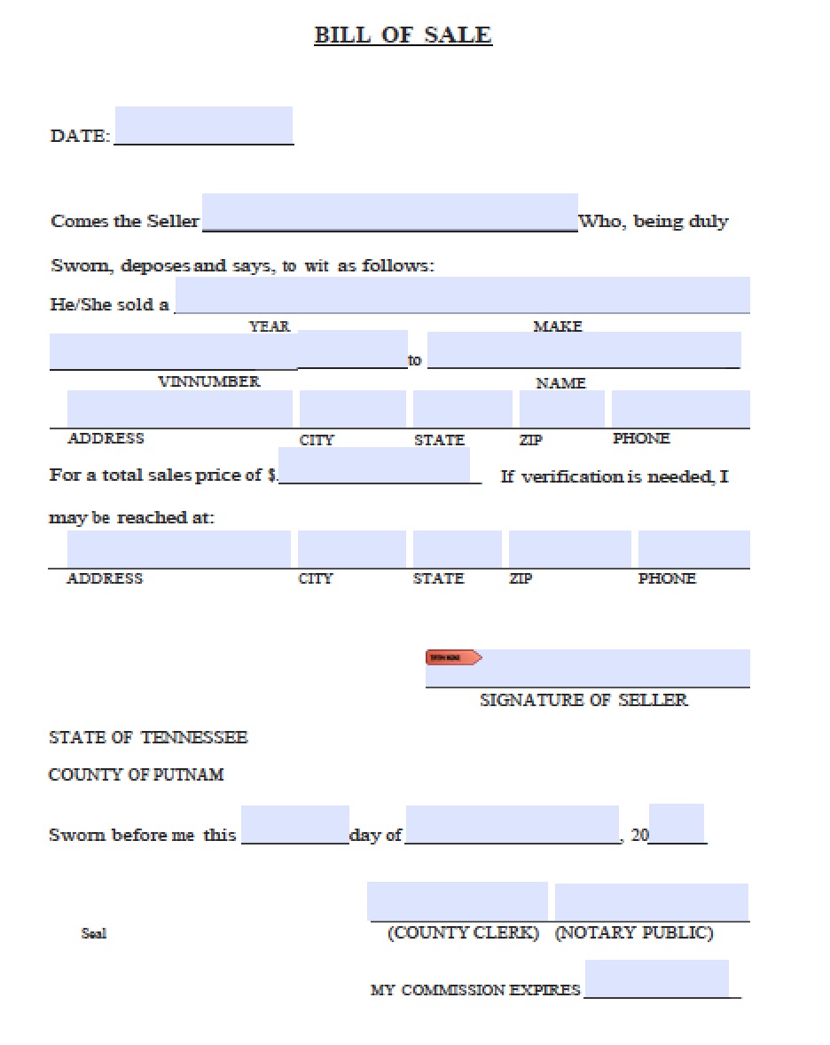 tn automobile bill of